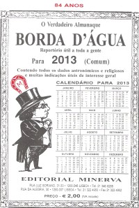 Capa do Almanaque Borda d'Água 2013